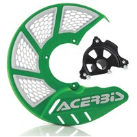 Acerbis X-Brake 2.0 Disc Cover & Black Mount - GREEN WHITE KAWASAKI KXF 250 21-24 450 19-24 - Green/White