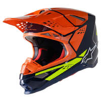 Alpinestars SM-8 Factory Helmet - Blue/Fluro Orange/Fluro Yellow