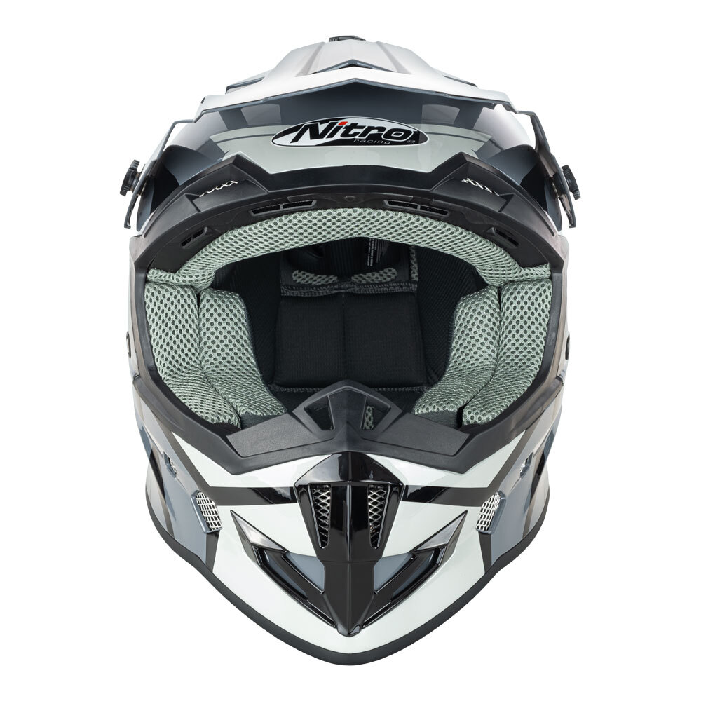 Nitro MX700 Satin Helmet - Black/Gunmetal