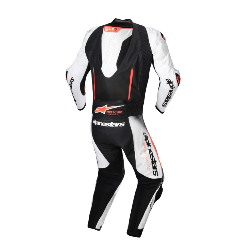 Alpinestars GP-R7 1 Pce Leather Suit - White/Black/Fluro Red