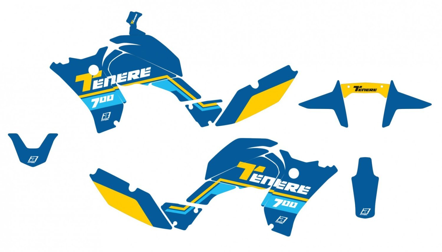 BLACKBIRD GRAPHICS KIT RALY RIDE YAMAHA T7 TENERE 700 20-24