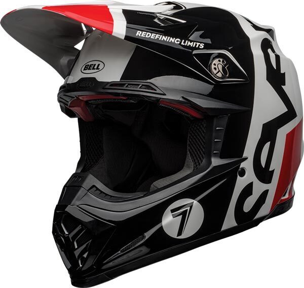 Bell Moto-9 Flex Special Edition Seven Galaxy Helmet - Black/White/Red