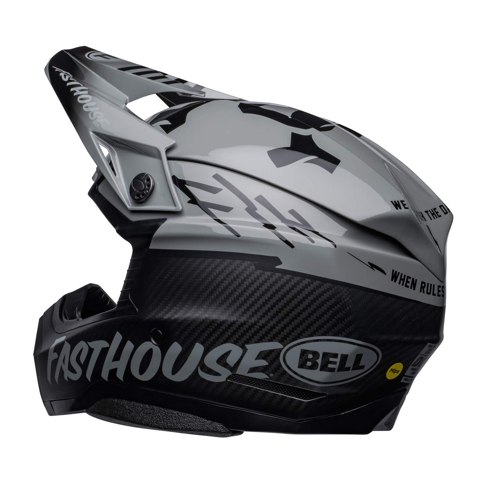 Bell Moto-10 Fasthouse BMF Helmet - Grey/Black