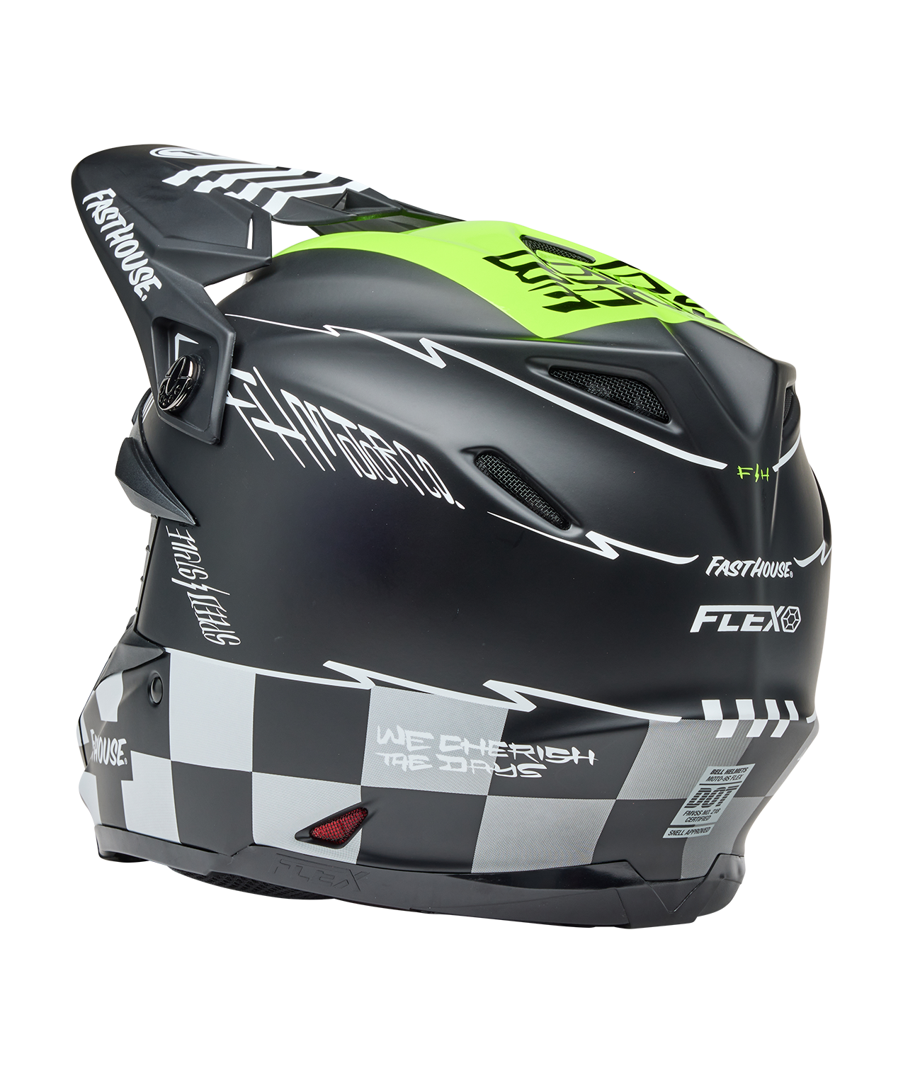 Bell Moto-9S Flex Fasthouse Smoke Bomb Helmet - Black/Hi Vis Yellow