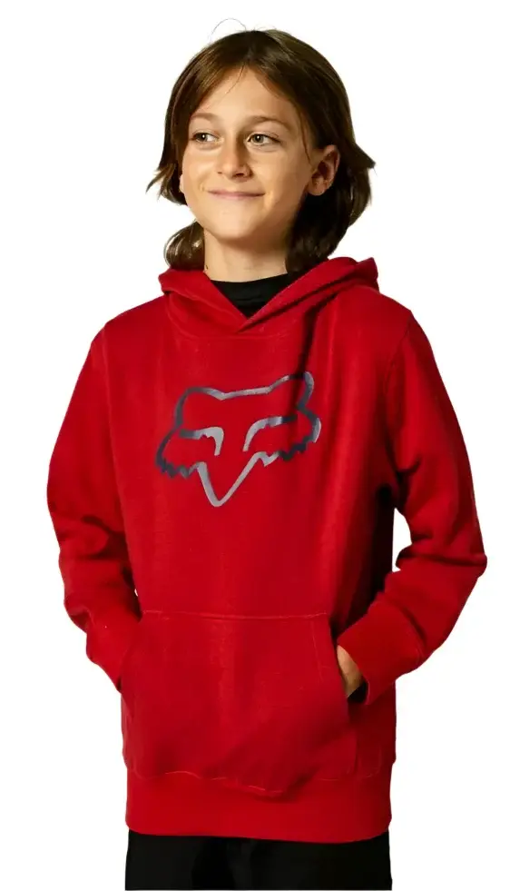 Fox Youth Legacy Moth Pullover Fleece - Chili