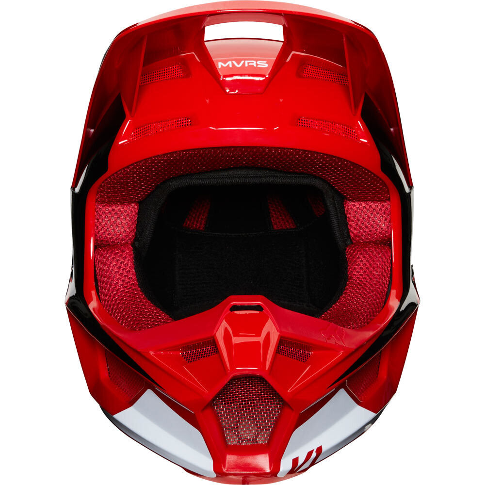 Fox Youth V1 Prix Helmet - White/Red