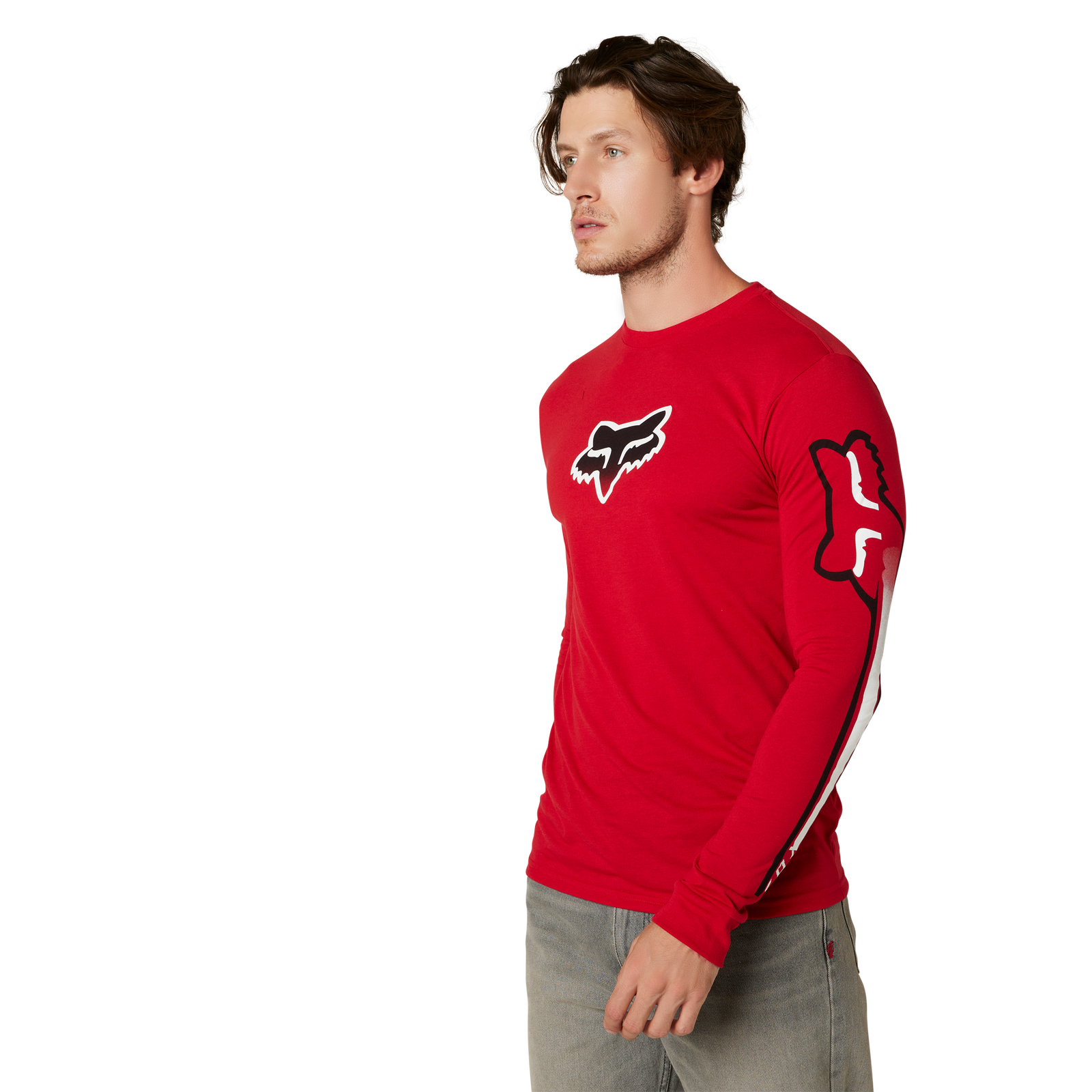 Fox Vizen LS Tech Tee - Flame Red