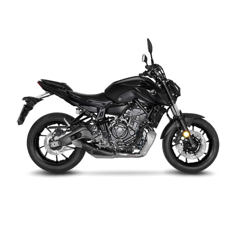LeoVince Slash Cut Exhaust Tip|Cover - Stainless - Yamaha MT-07 14-23|Tracer 700 16-23|Tracer GT 19-23