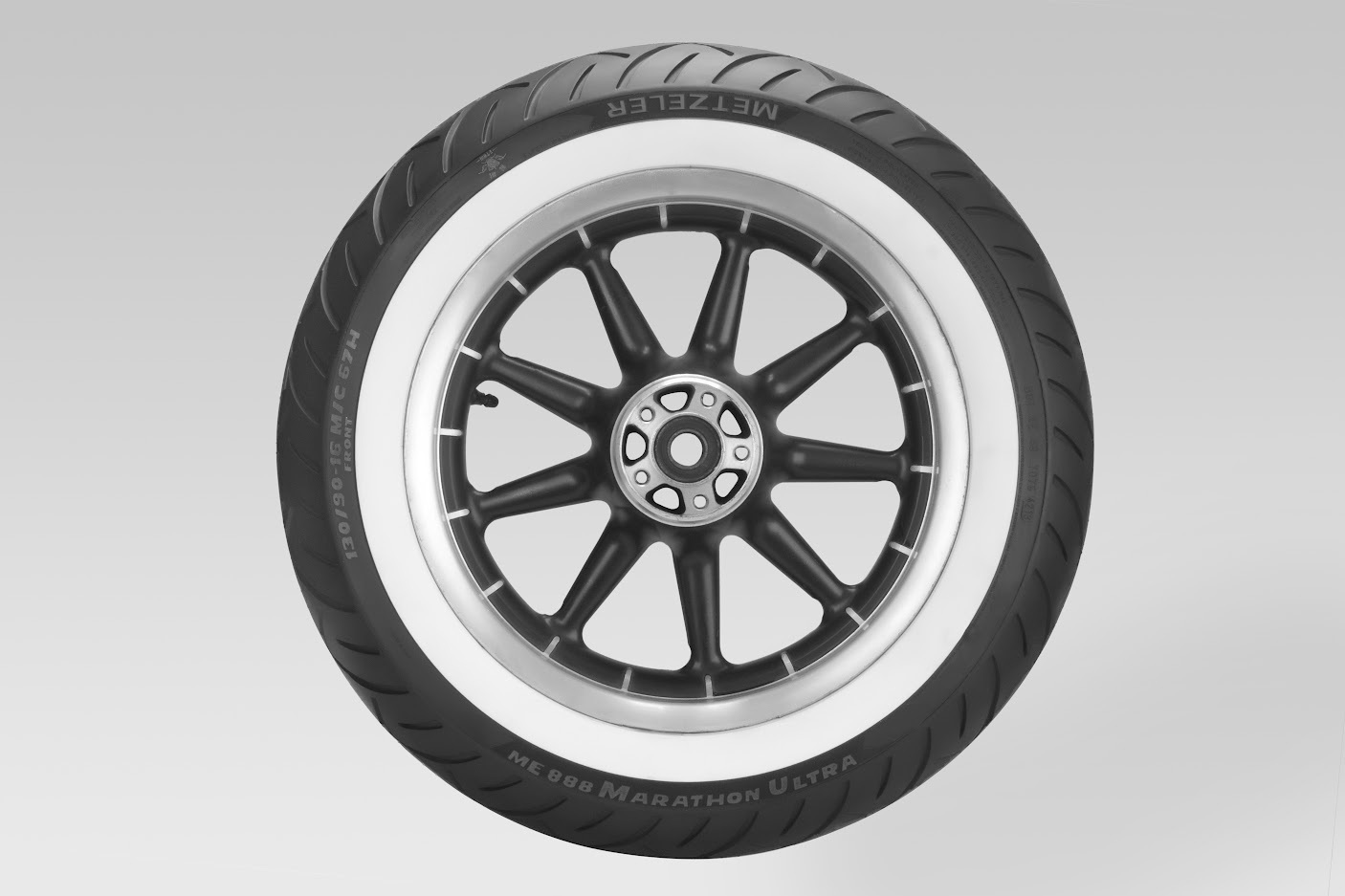 Metzeler ME888 Marathon White Wall Tire Set - 130/90-16 Front & Rear For Harley Softail Heritage Fat Boy