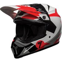 Bell MX-9 MIPS SE Seven Battleship Helmet - Black/White/Red - M