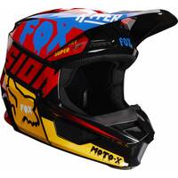 Fox Youth V1 Czar Black Yellow Helmet