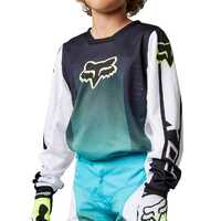 Fox 2023 180 Leed Youth Jersey - Teal/Black/White - L
