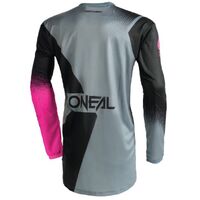 Oneal 2022 Womens Element Racewear V.22 Black Grey Pink Jersey - Women Specific - Large - Adult - Black/Grey/Pink