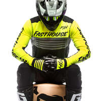 Fasthouse Grindhouse Omega Jersey - Hi Vis/Black - S