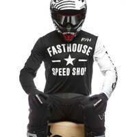 Fasthouse Carbon Jersey - Black/White - S