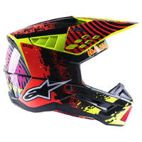 Alpinestars SM5 Solar Flare Helmet - Black/Red/Yellow - S