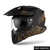 Airoh Commander Matte Gold Helmet - Black/Gold - S