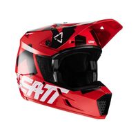 Leatt 2022 Youths Moto 3.5 Black Red Helmet - Unisex - Medium - Youth - Black/Red