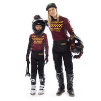 Fasthouse Grindhouse Golden Crew Youth Girls Jersey - Maroon - S