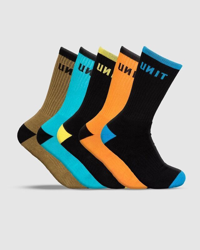 Unit React Bamboo Socks - 5 Pack - Multi