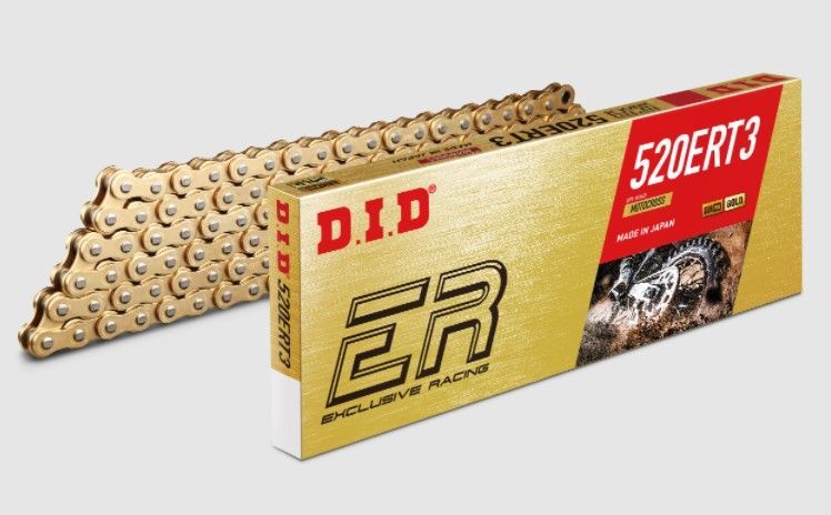 D.I.D Exclusive Racing 520ERT3 SDH RB Chain - Gold/Gold 120L