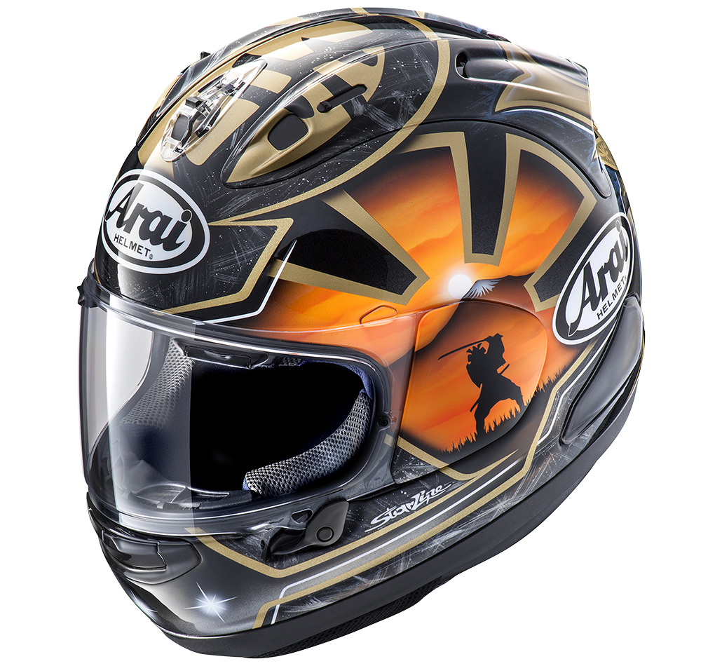 Arai RX7V EVO Pedosa Spirit Helmet Black/Gold