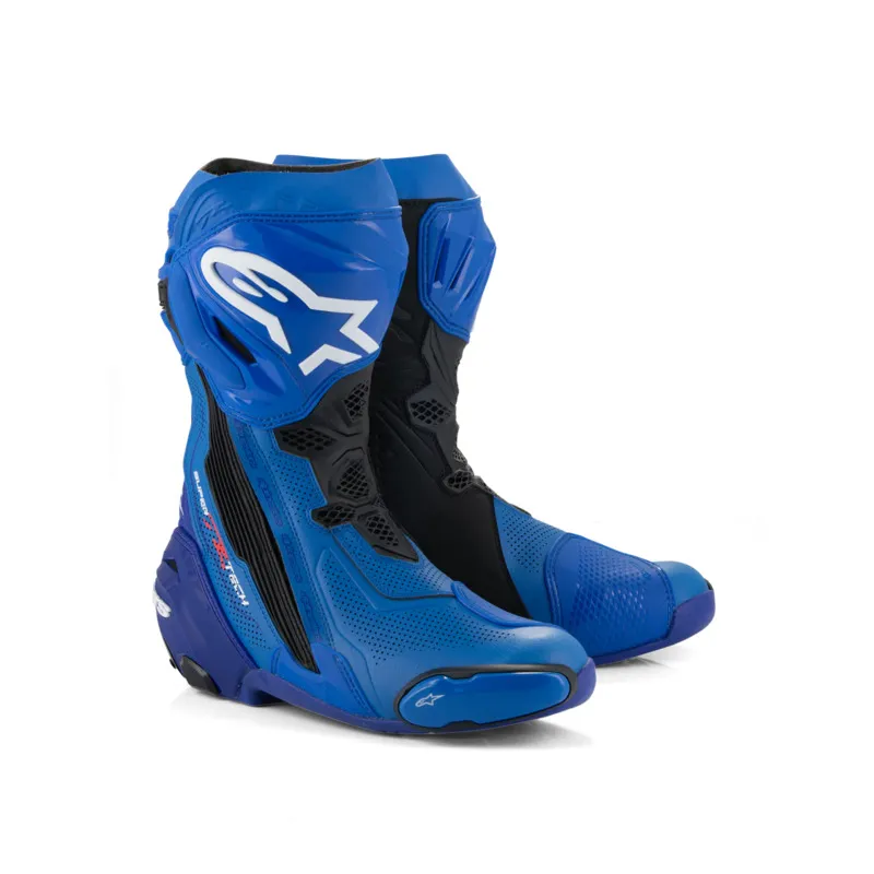 Super Rv2 Blue Alpinestars Supertech R V2 Vented Boot - Blue/Black | MCAS