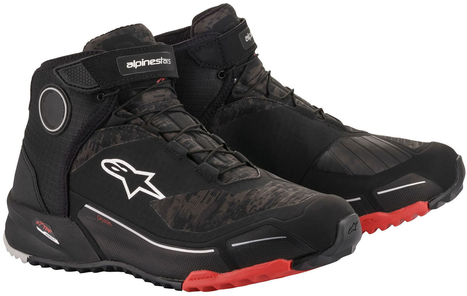 Alpinestars CR-X Drystar Riding Shoes - Black/Camo/Red