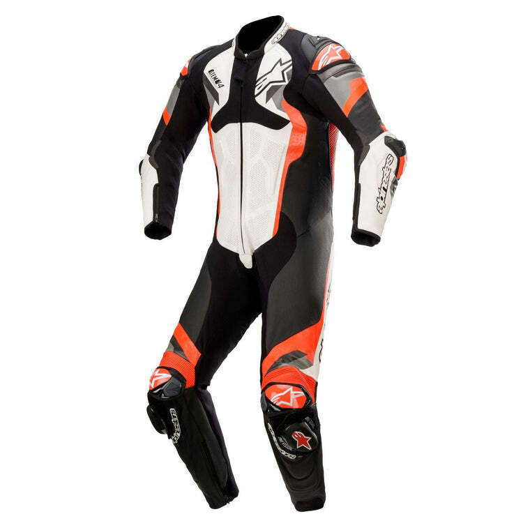 Alpinestars ATEM-V4 バイクジャケットセット サイズ52 Alpinestars Atem v4 Leather Jacket - Black / Grey / Fluo Red