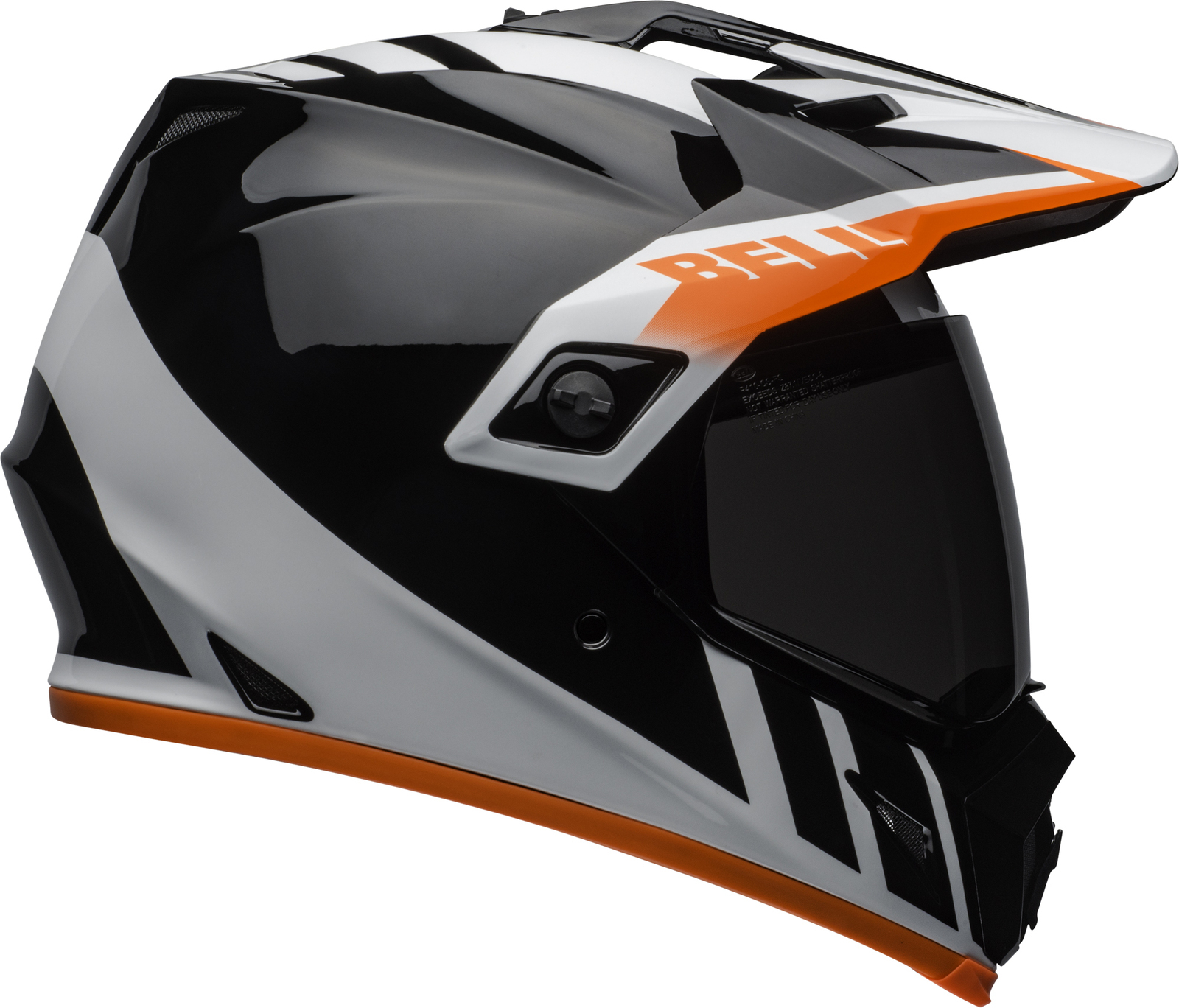 Bell MX-9 Adventure MIPS Dash Helmet - Black/White/Orange | MCAS