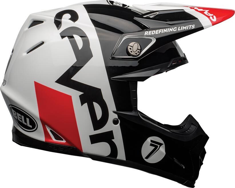 Bell Moto-9 Flex Special Edition Seven Galaxy Helmet - Black/White/Red