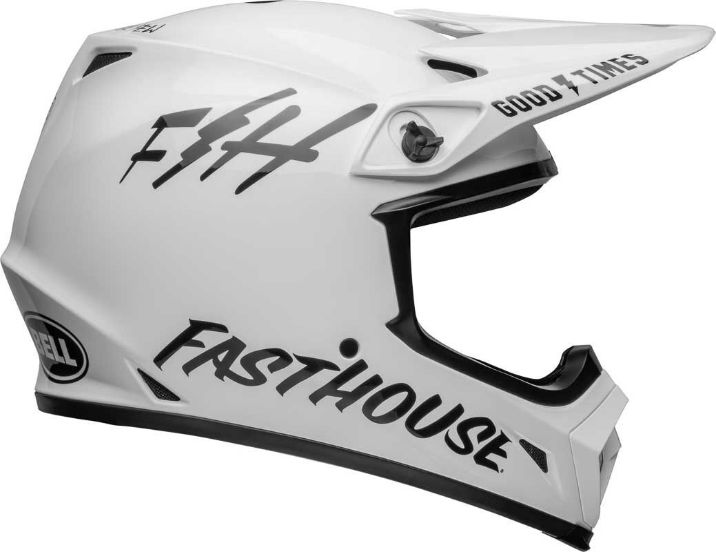 Bell MX 2023 MX-9 MIPS Adulti Casco MotoCross fasthouse Nero Opaco/Grigio 
