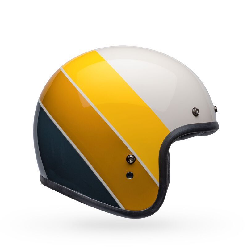 BELL CUSTOM 500 ROAD OPEN HELMET - RIFF GLOSS SAND/YELLOW | MCAS