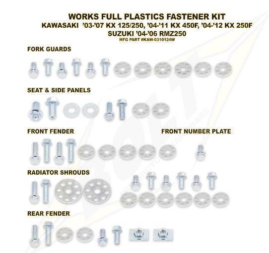 Bolt Plastic Bolt Kit for Kawasaki & Suzuki (Works)