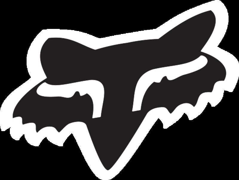 Fox Head Decal - Black - 7 Inch