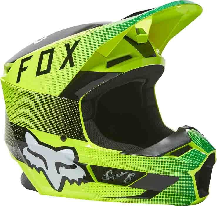 Fox V1 Ridl Helmet - Fluro Yellow