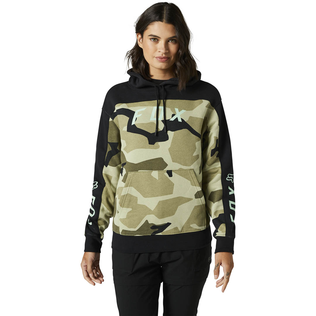 Fox Womens Bnkr Pull Over Fleece - Olive/Camo