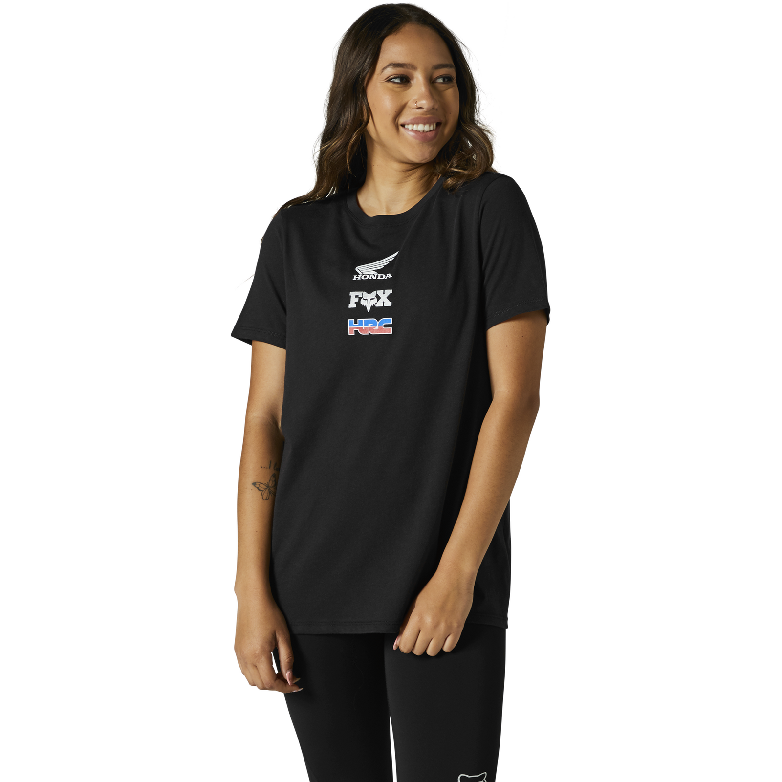 Fox Womens Honda Wing SS Tee - Black