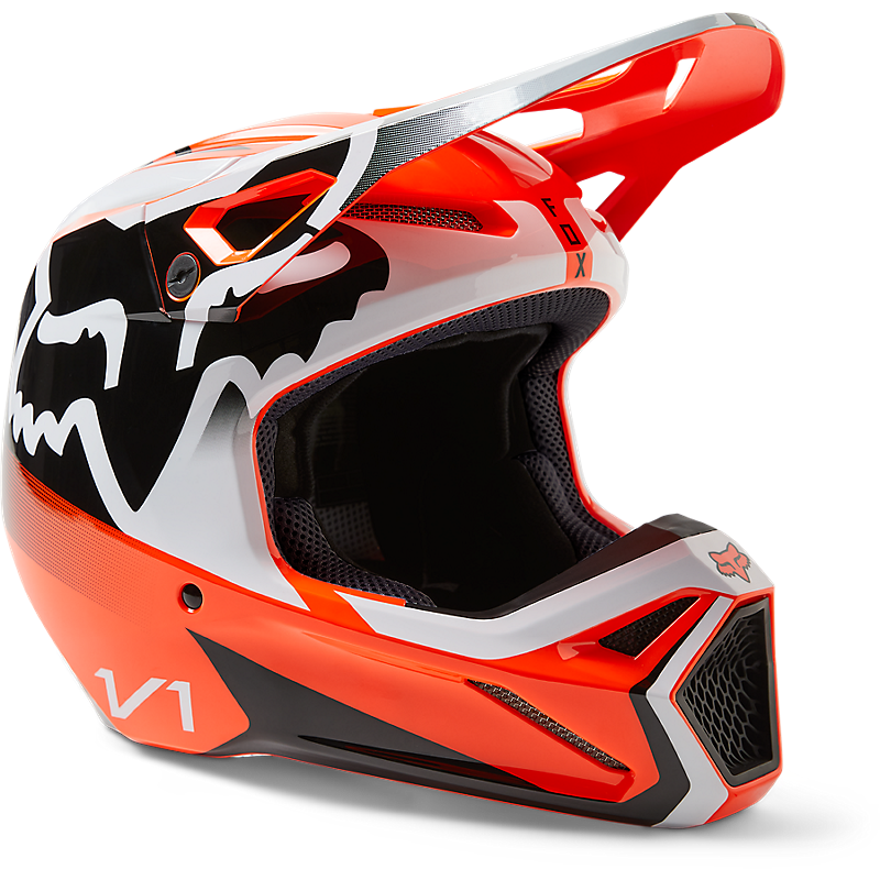 Fox V1 Leed DOT/ECE Helmet - Fluro Orange | MCAS