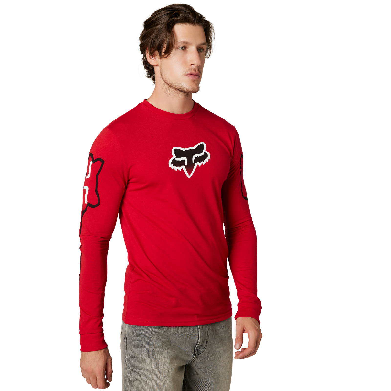 Fox Vizen LS Tech Tee - Flame Red