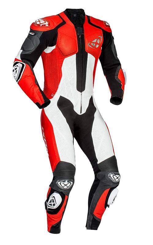 Ixon Vendetta Evo 1 Piece Leather Suit - Black/Red/White