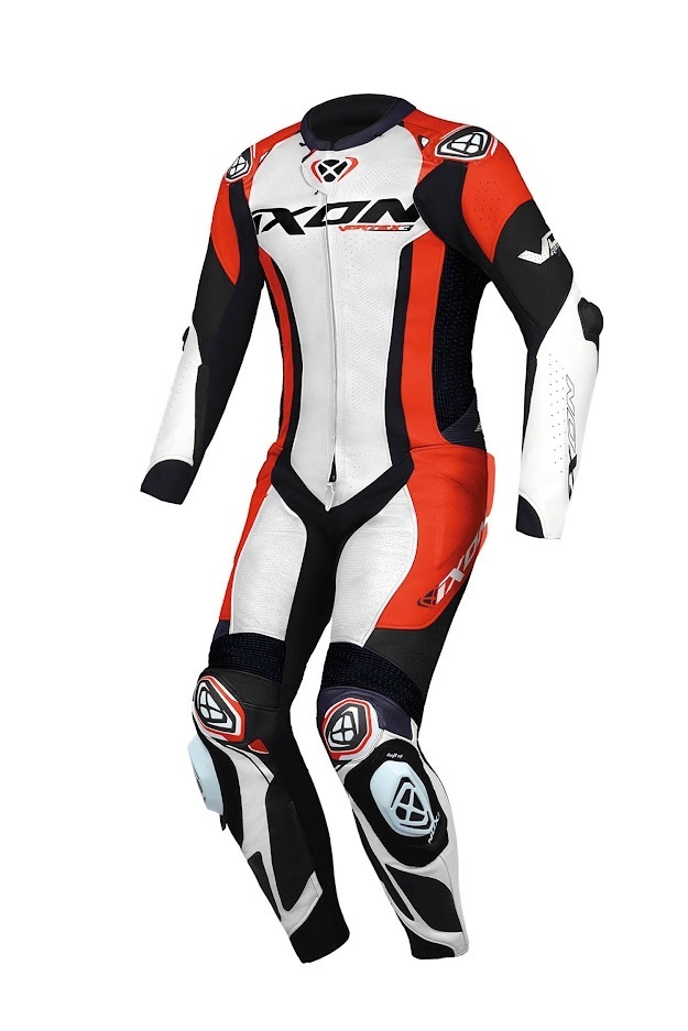 Ixon Vortex 3 1-Piece Leather Suit - White/Black/Red