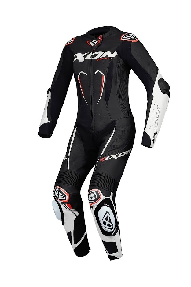 Ixon Ladies Vortex 3 1-Piece Leather Suit - Black/White