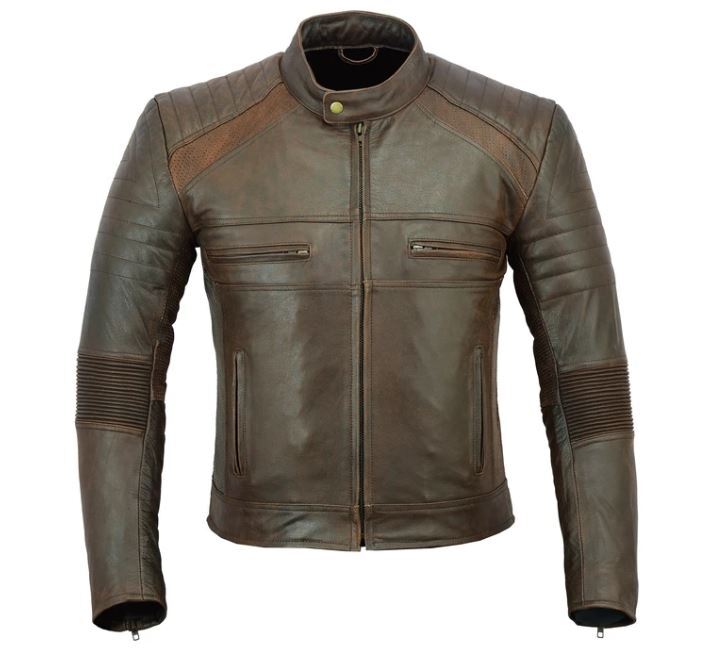 Johnny Reb Botany Vintage Brown Leather Jacket