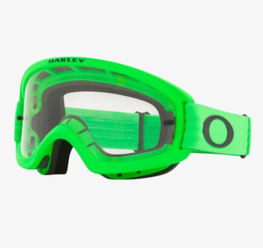 Oakley XS O Frame 2.0 Pro Moto Green Clear Goggles