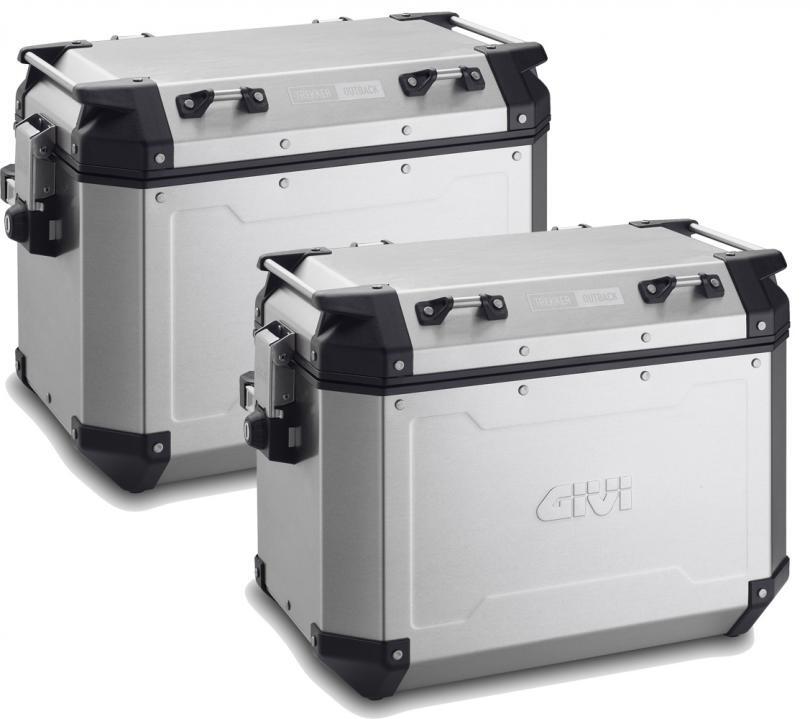 Givi Outback Trekker Side Cases Pair 48L Silver Aluminium