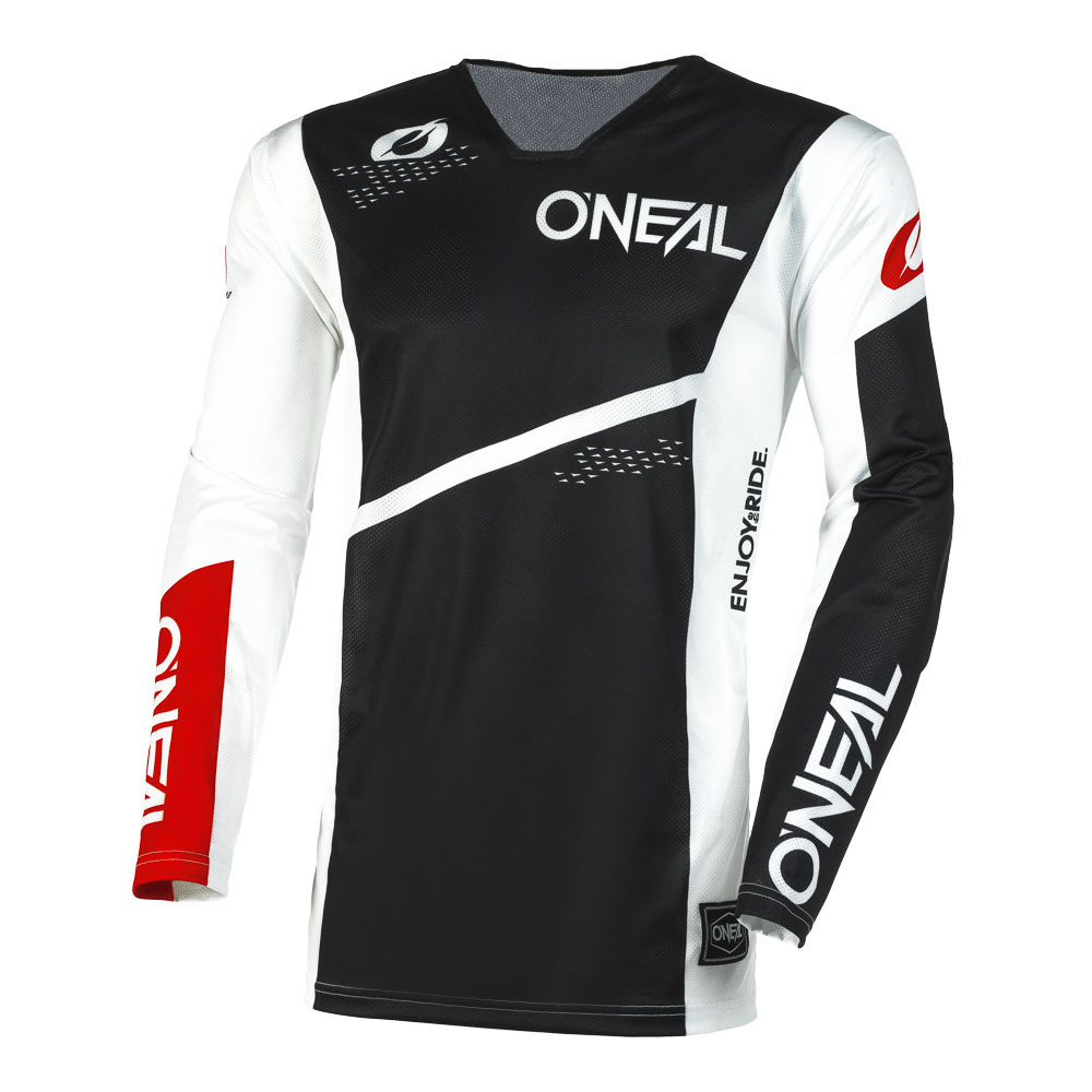 Maillot Moto O'Neal Element Mixte - 100% Polyester, Respirant, Protection Coudes