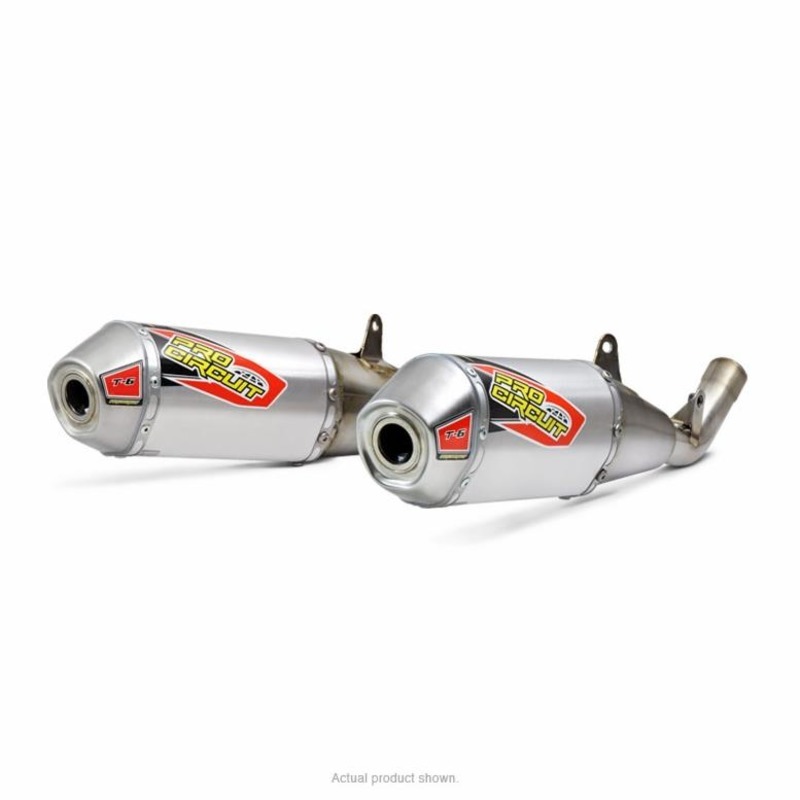 Pro Circuit Crf450 R/Rx 19-20 T6 Slip Ons - Dual Stainless Silencers, Removable Spark Arrestors
