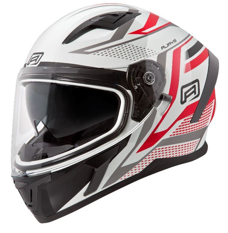 Rjays Apex III Ignite White Red Helmet MCAS