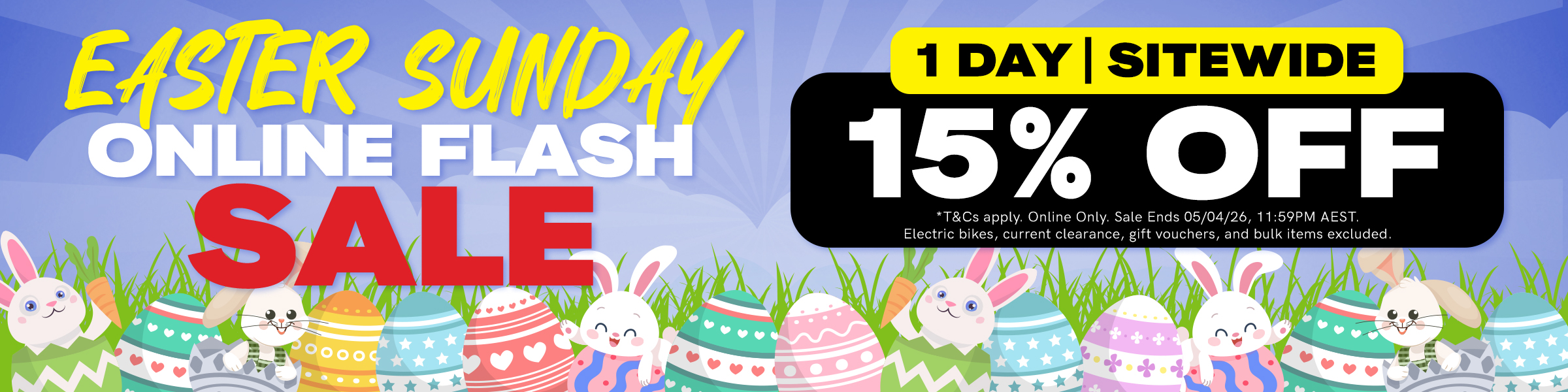 Easter Sunday 15% Off Sitewide